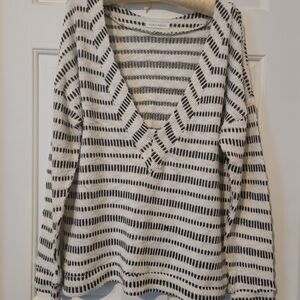 Honey Punch Navy and White Knit Sweater